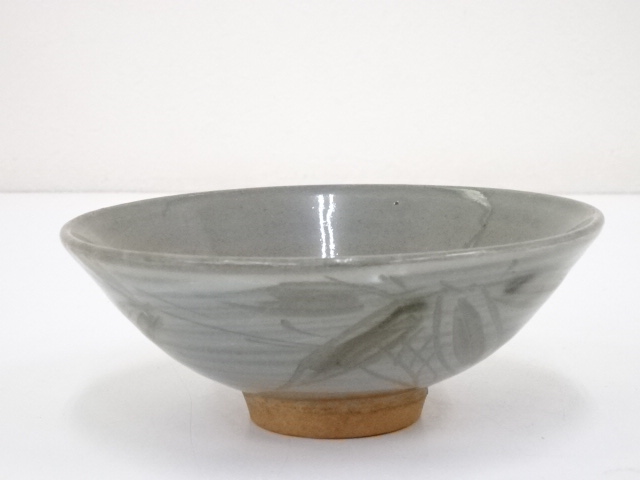 JAPANESE TEA CEREMONY / FLAT CHAWAN(TEA BOWL) / BRUSH MARKS